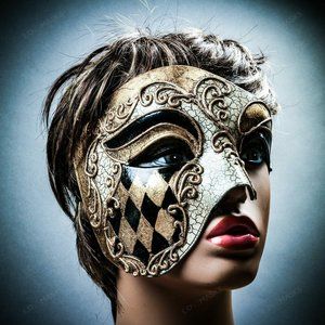 Venetian Half Face Classic Phantom Masquerade Mask